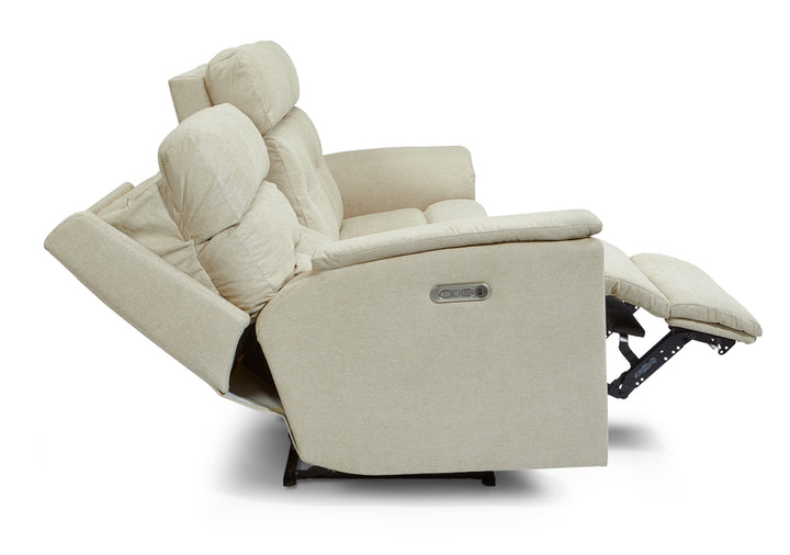 Mason Power Reclining Loveseat With Power Headrests White