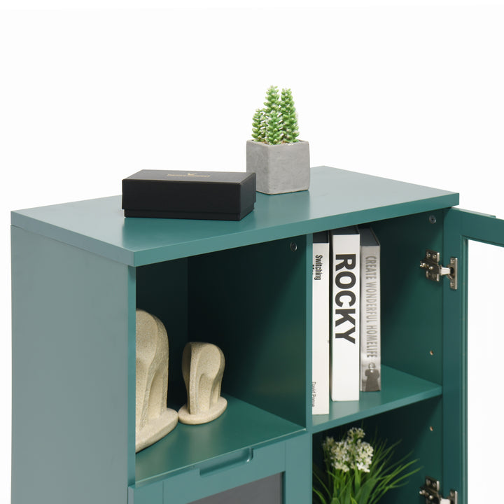 modern-cabinet-with-glass-doors-and-drawer