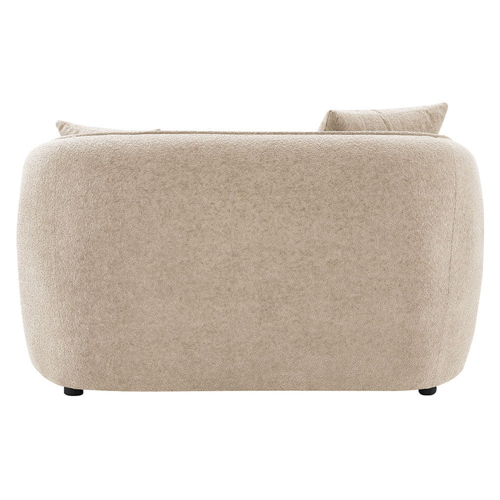 Keith - Loveseat With 2 Pillows - Beige Chenille
