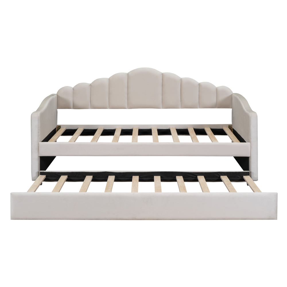 twin-size-velvet-upholstered-daybed-with-trundle-usb-charging-ports-beige-or-pink