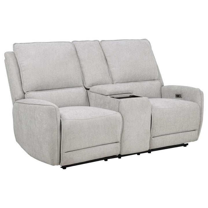 Sylmar - 2 Piece Chenille Power Reclining Sofa Set - Dove Gray
