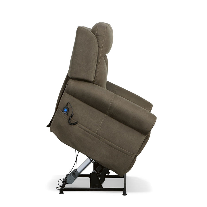 Stewart Power Lift Recliner With Power Headrest &amp; Lumbar Mossy Gray