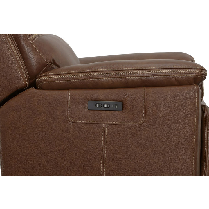 Jackson Leather Power Recliner with Power Headrest in Whiskey