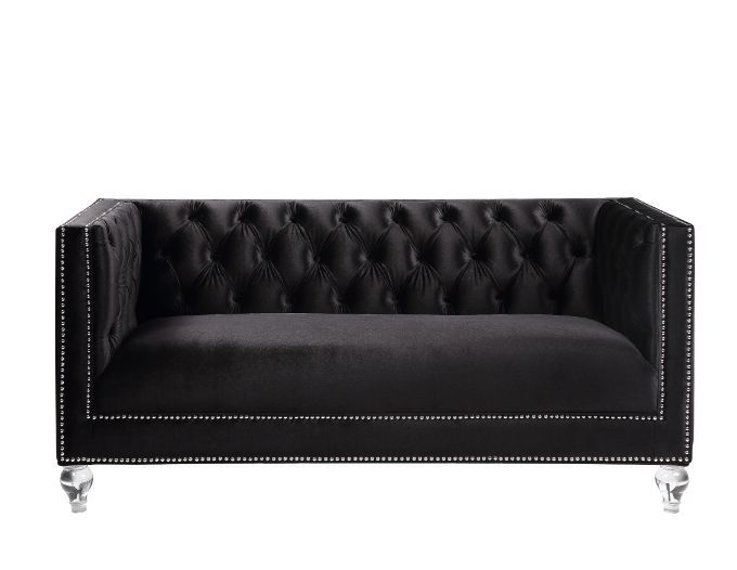 heibero-loveseat-with-2-pillows-same-lv01404-black-velvet