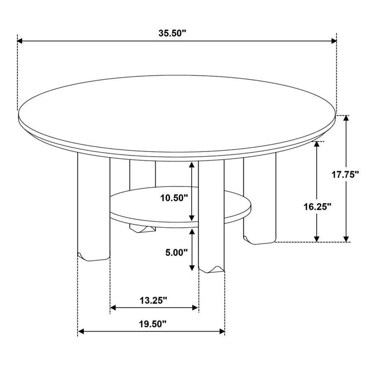 Ottowa - 3 Piece Round Wood Coffee Table Set - Brown