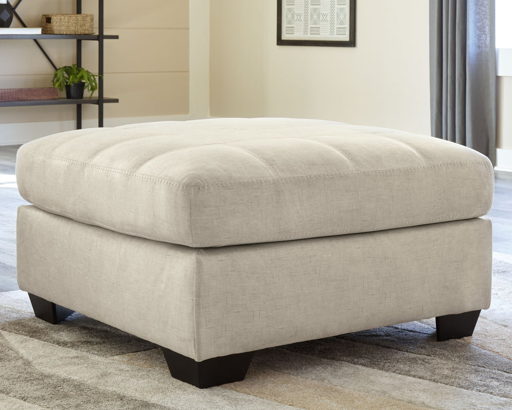 Falkirk - Oversized Accent Ottoman - Parchment