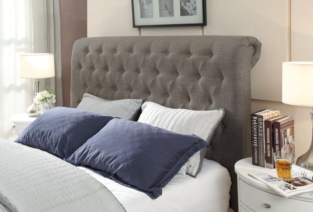 Modus Furniture 3Zh3L4Bh11 Royal Tufted Upholstered Headboard In Dolphin Linen