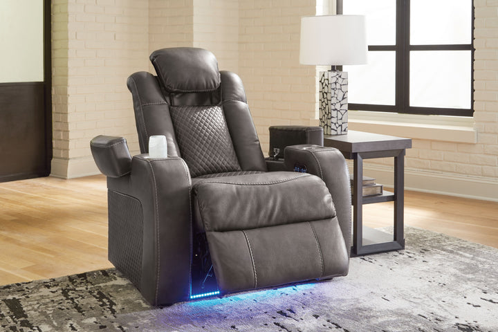 Fyne-Dyme - Power Recliner/Adj Headrest - Shadow
