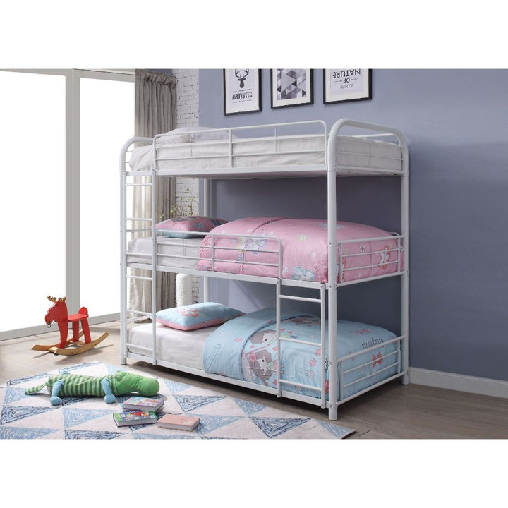 Cairo - Triple Full Bunk Bed - White