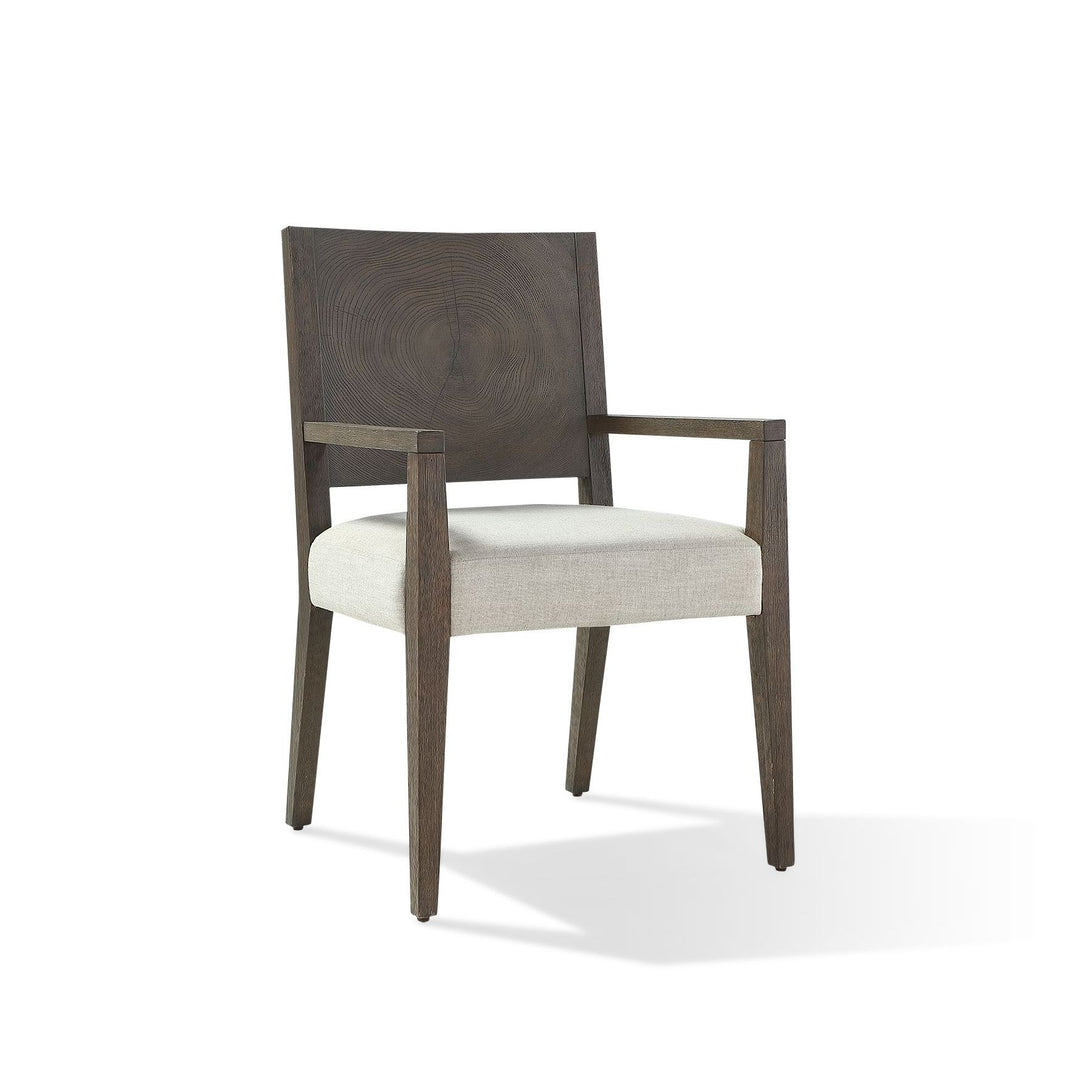 Modus Furniture Fqbm64 Oakland Wood Arm Chair In Brunette