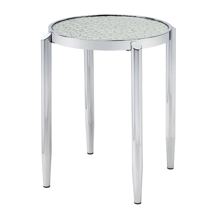 Abbe - End Table - Glass & Chrome