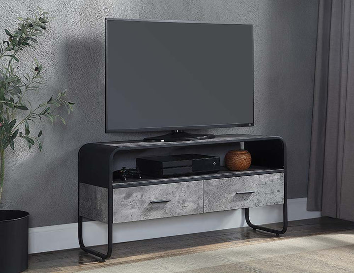 Raziela - 22" TV Stand - Concrete Gray & Black