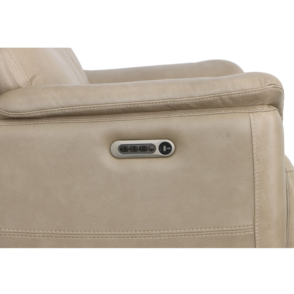 Crew Power Reclining Loveseat With Power Headrests & Lumbar Pebble
