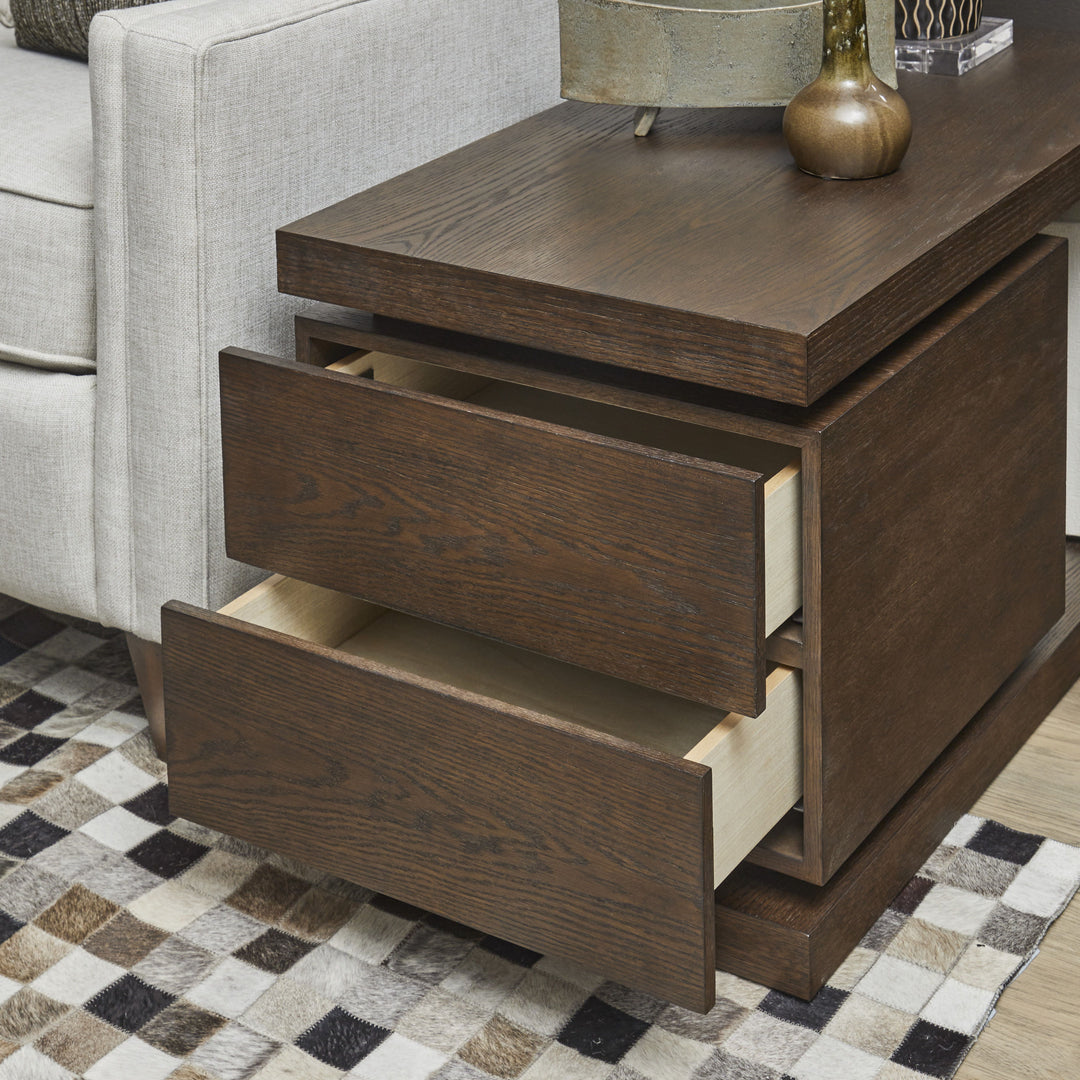 Flexsteel W1013-01 Athens  End Table  Chocolate Brown