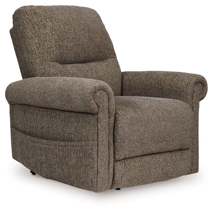 Aureta Power Lift Recliner with Heat and Massage in Next-Gen Nuvella™ Fabric - Charcoal