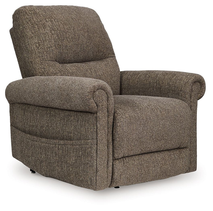 Aureta Power Lift Recliner with Heat and Massage in Next-Gen Nuvella™ Fabric - Charcoal