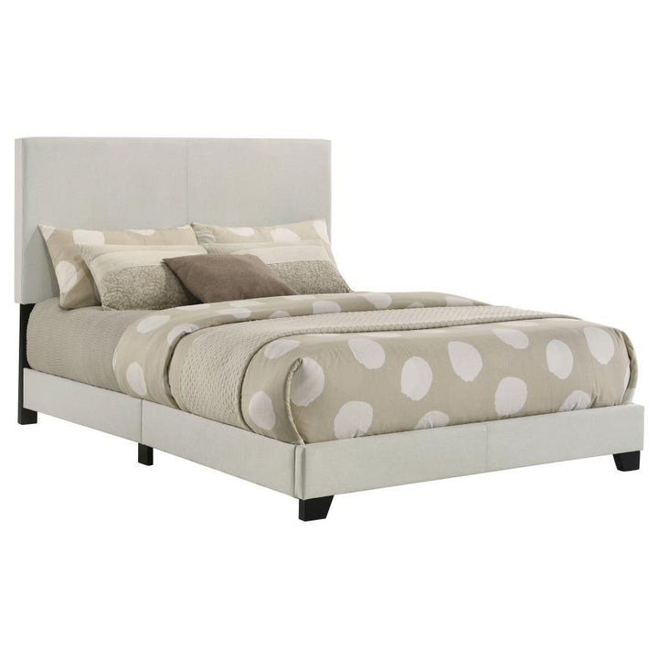 Dorian - Fabric Upholstered Full Panel Bed - Cream