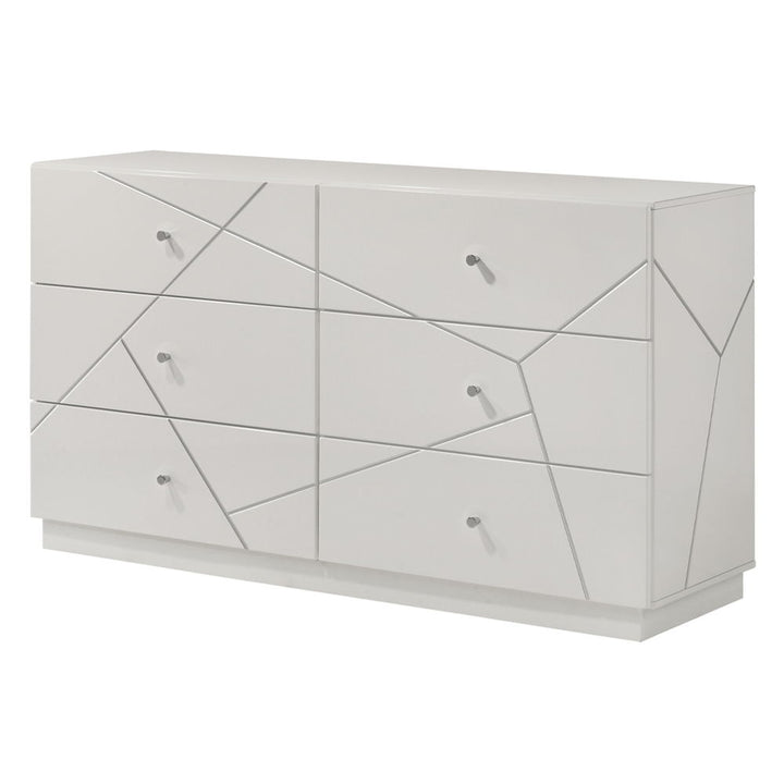Esther - Dresser - White / Silver