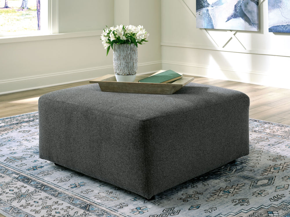Edenfield - Oversized Accent Ottoman - Charcoal