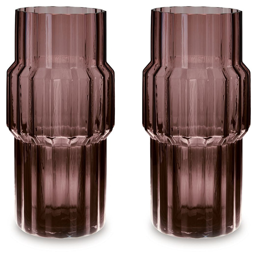Dorlow - Vase (Set of 2) - 13.58" - Mauve
