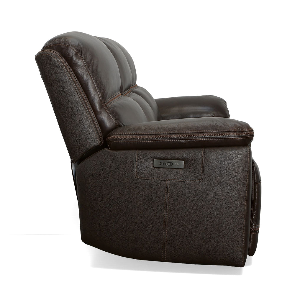 Flexsteel 1759-62PH-20270 Jackson  Power Reclining Sofa With Power Headrests  Dark Brown
