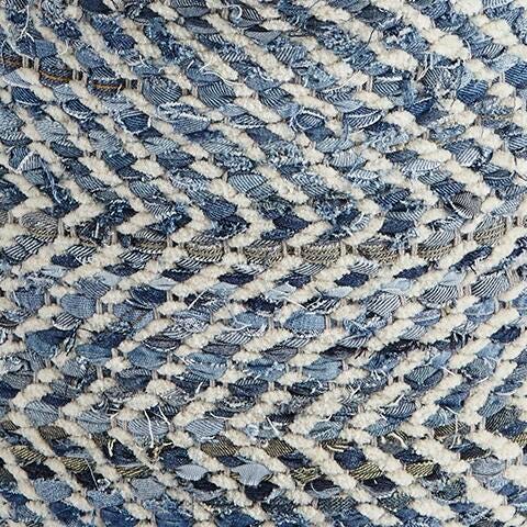 Chevron Pouf - Blue (4)