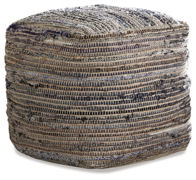 Absalom Pouf - Blue | Ashley Furniture