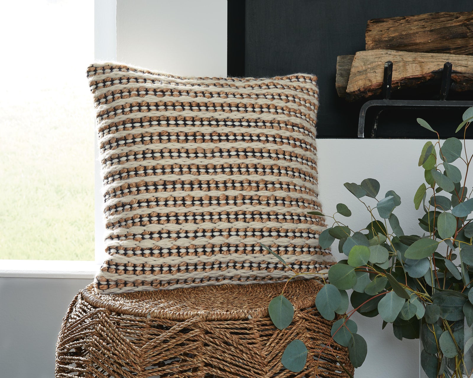 Nealington Pillow (Set of 4) - Dark Brown (2)