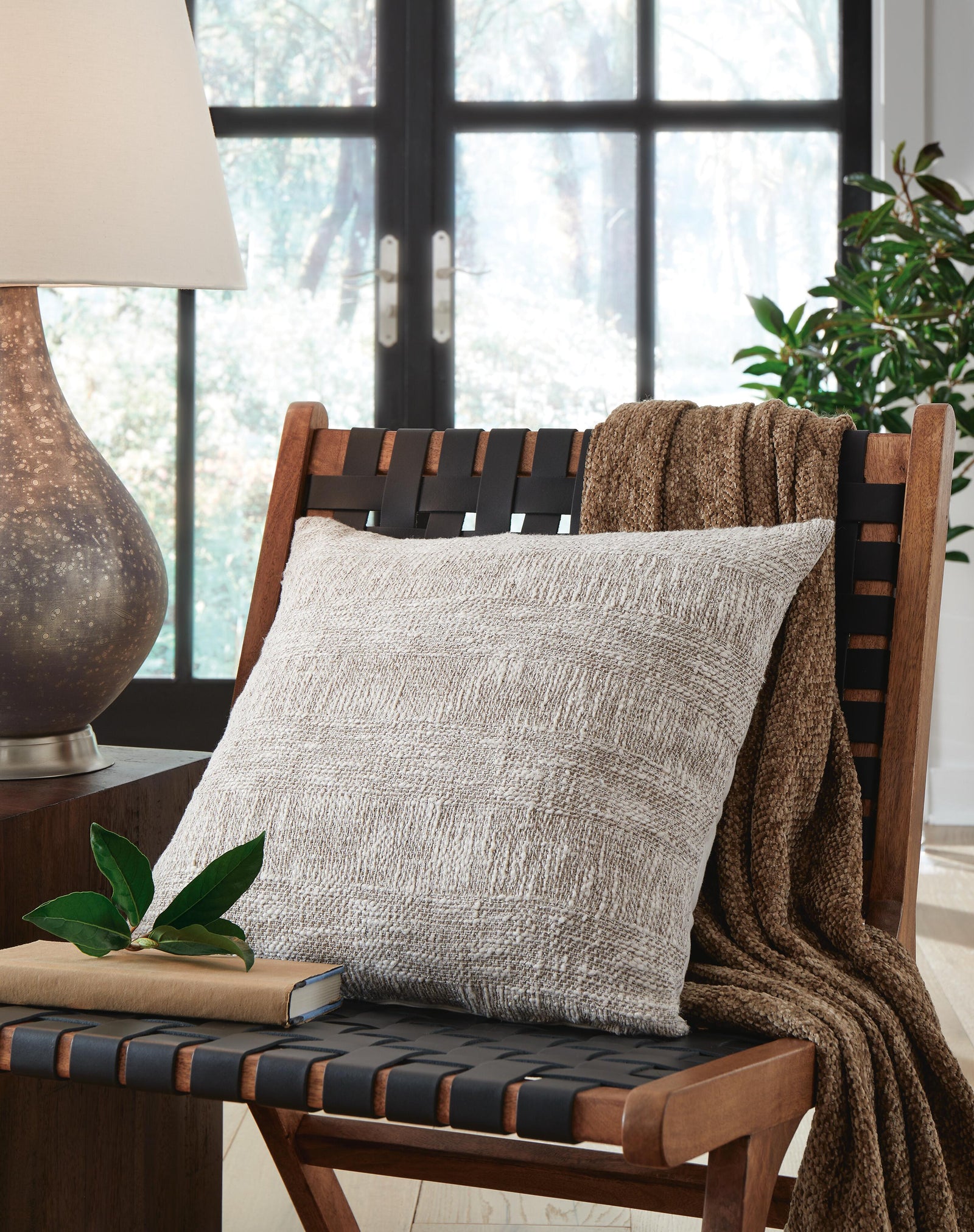 Carddon Pillow (Set of 4) - Light Brown (2)