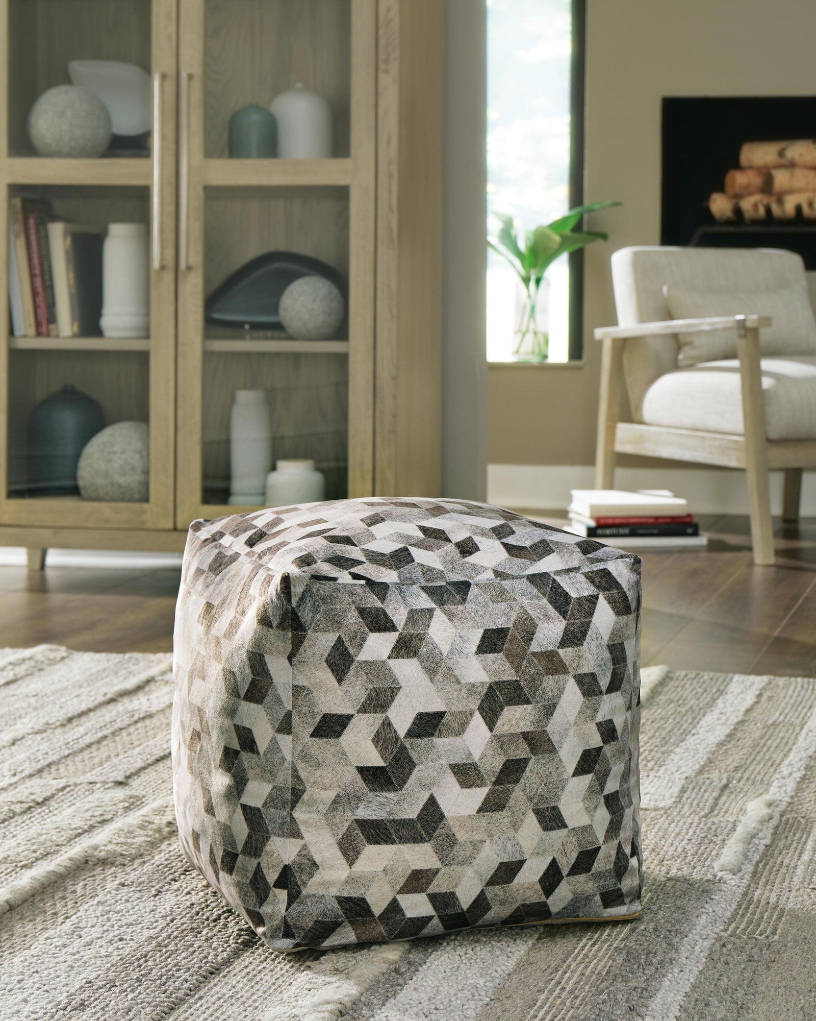 Albermarle Pouf - Dark Gray (2)