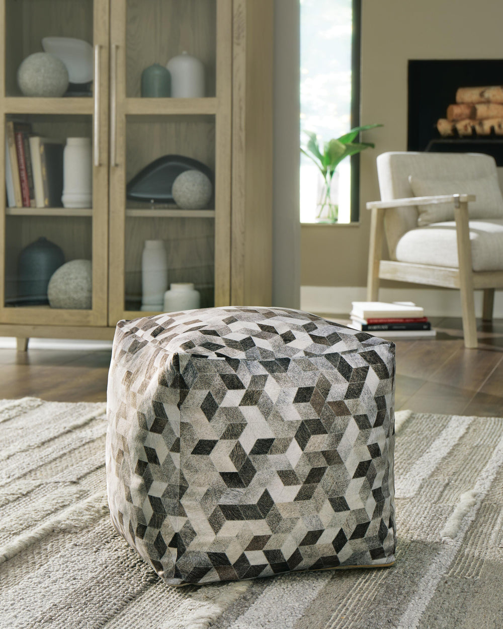Albermarle Pouf - Dark Gray (2)