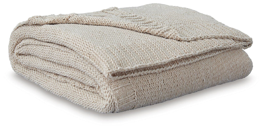 Anawood Throw - Beige (1)