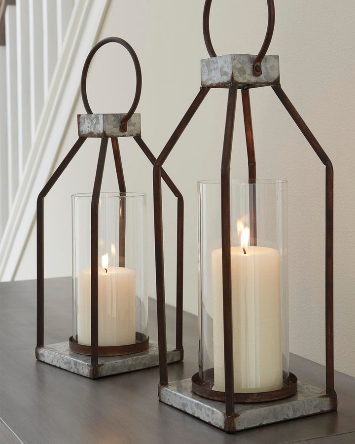 Diedrick Lantern (Set of 2) - Dark Gray (2)