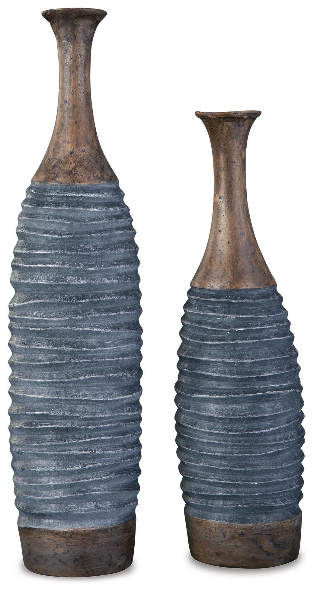 Blayze Vase (Set of 2) - Dark Gray (1)