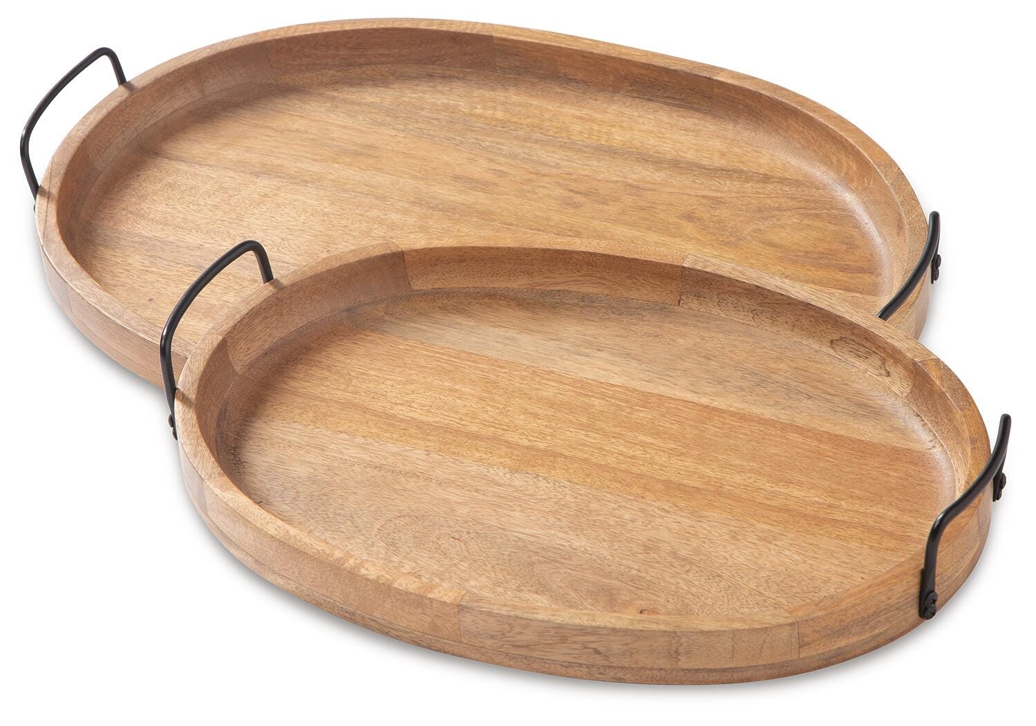 Jocelyne Tray (Set of 2) - Dark Brown (1)