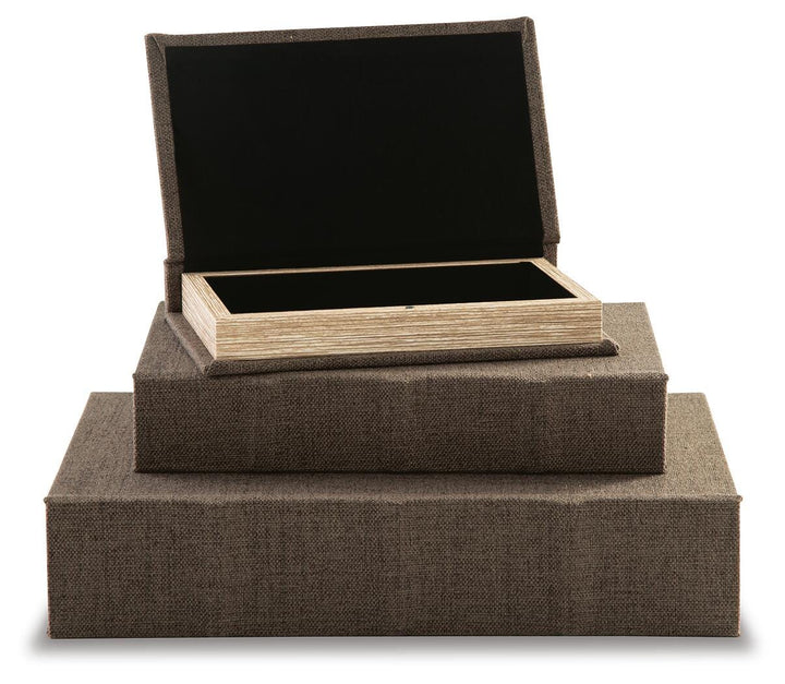Jolina Box (Set of 3) - Dark Brown (3)