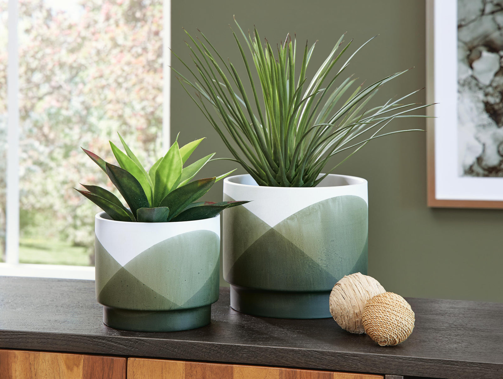 Ardenridge Planter (Set of 2) - Green (2)