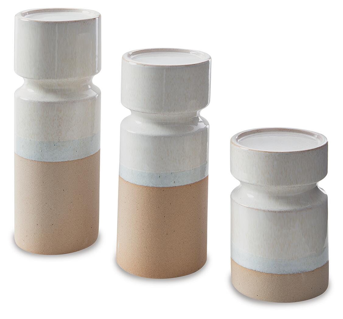 Hurston Candle Holder (Set of 3) - Pearl Silver (1)