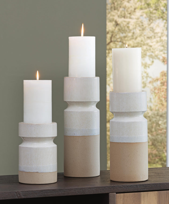 Hurston Candle Holder (Set of 3) - Pearl Silver (2)