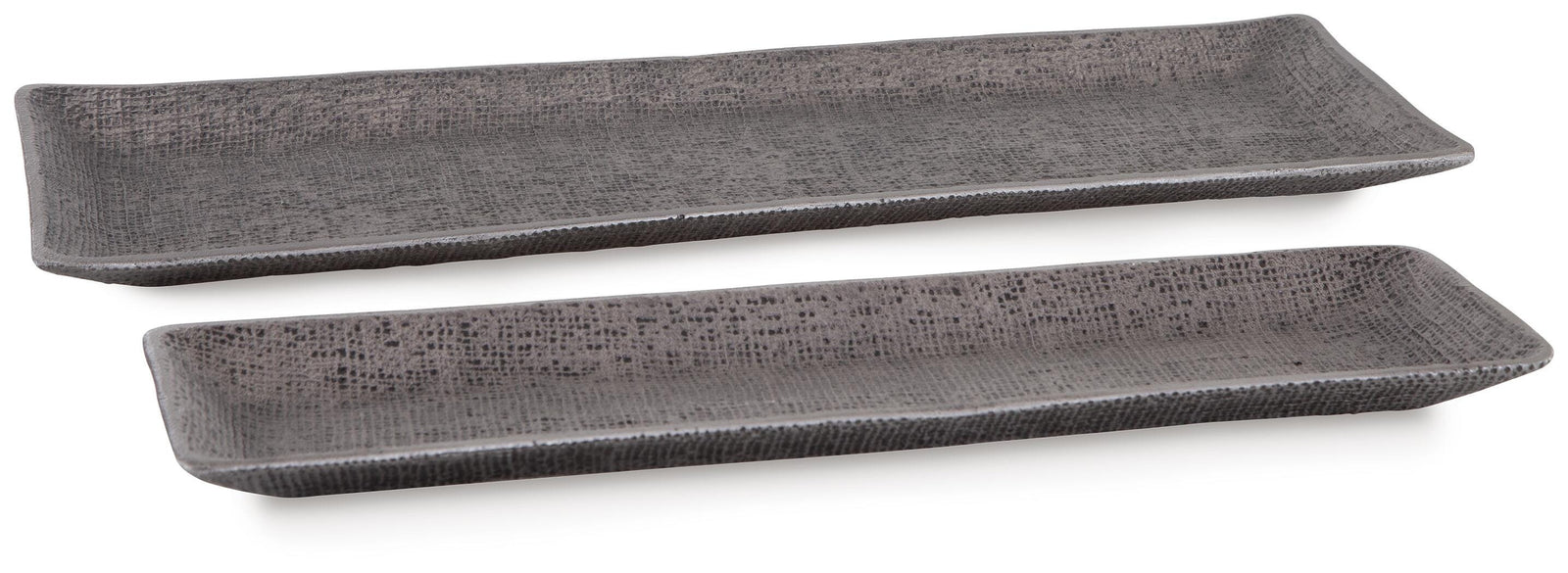 Garekton Tray (Set of 2) - Dark Gray (1)