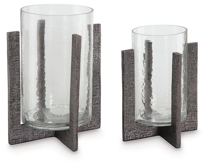 Garekton Candle Holder (Set of 2) - Dark Gray (1)
