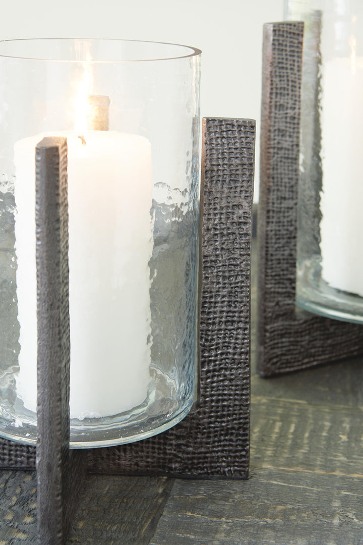 Garekton Candle Holder (Set of 2) - Dark Gray (4)