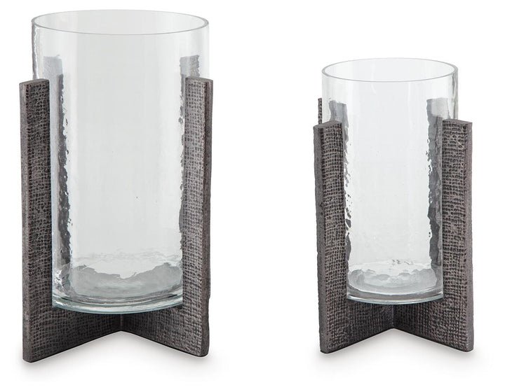 Garekton Candle Holder (Set of 2) - Dark Gray (3)