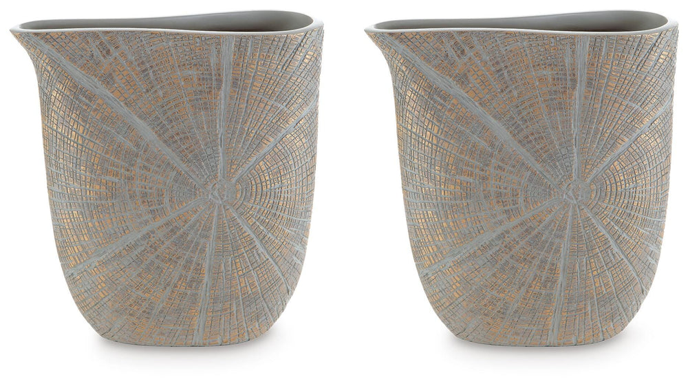 Ardenley Vase (Set of 2) - Antique Gold Finish (1)