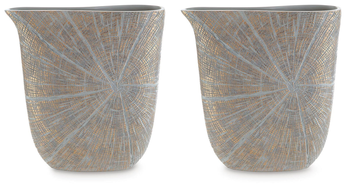 Ardenley Vase (Set of 2) - Antique Gold Finish (1)