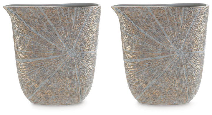 Ardenley Vase (Set of 2) - Antique Gold Finish (1)
