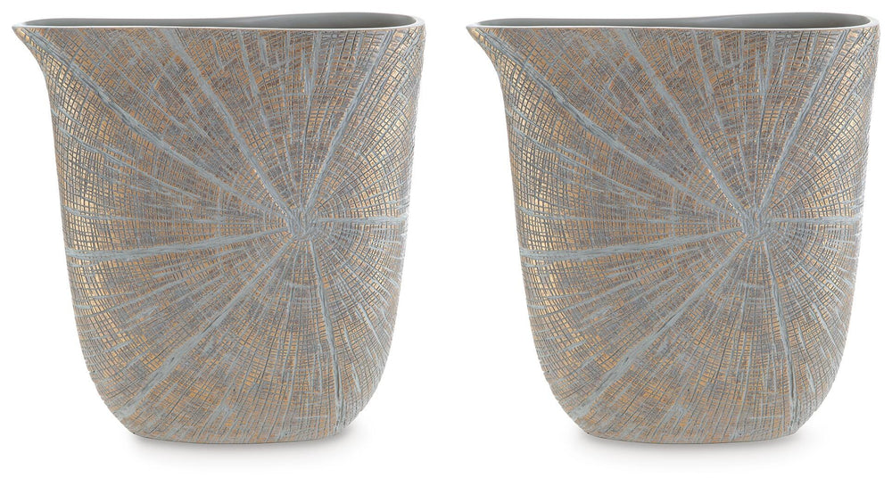 Ardenley Vase (Set of 2) - Antique Gold Finish (1)