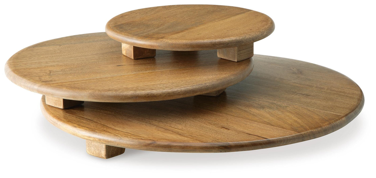 Kaidler Tray Set (Set of 3) - Light Brown (1)