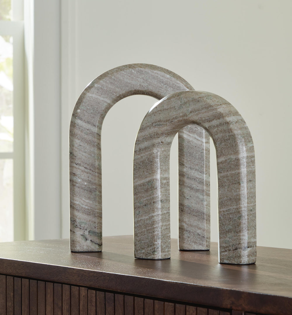 Keithton Sculpture Set (Set of 2) - Light Brown (2)