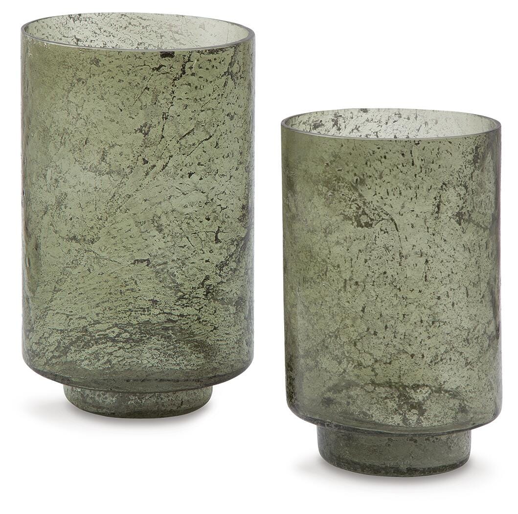 Clarkton Candle Holder Set (Set of 2) - Green (1)